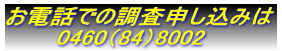 お電話での調査申込みはフリーダイヤル０１２０－３９－３２９０